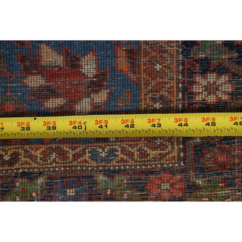 Antique Vegetable Dye Floral Sarouk Farahan Persian Area Rug Handmade - 3'5" x 4'10"