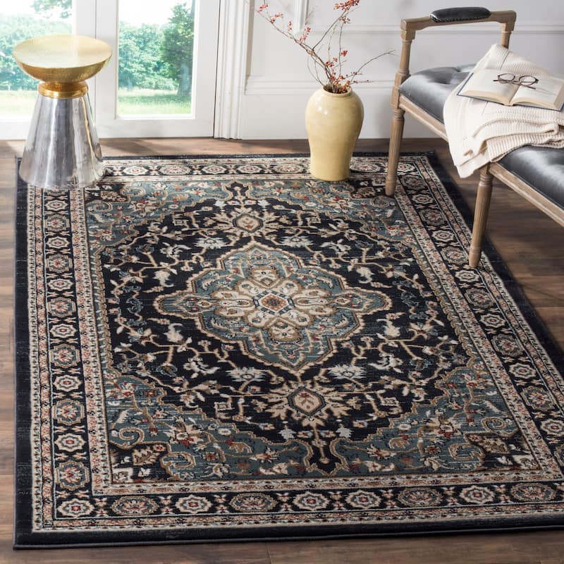 SAFAVIEH Lyndhurst Ledja Traditional Oriental Rug - 8' x 10' - Anthracite/Teal - Rectangle