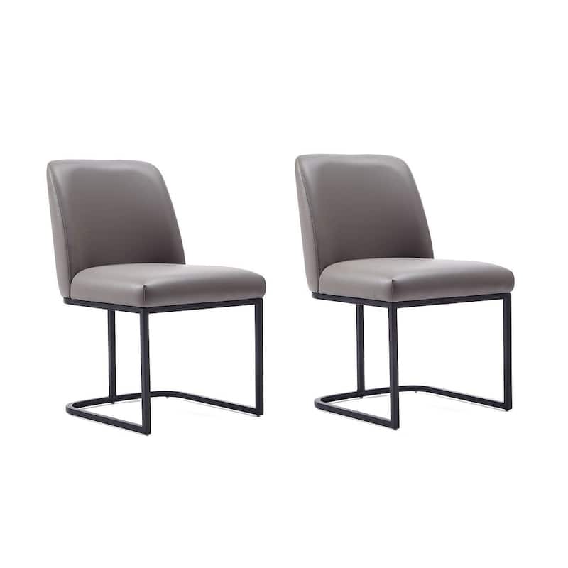 Manhattan Comfort Serena Faux Leather Dining Chair (Set of 2)