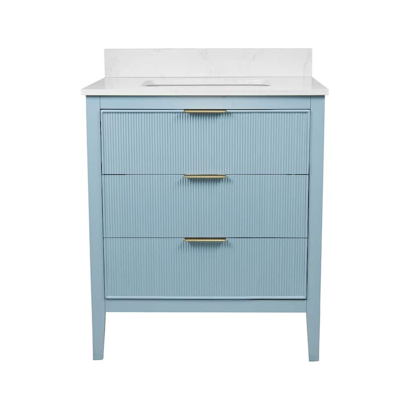 Evelyn 30-inch Vanity with Engineered Marble Top