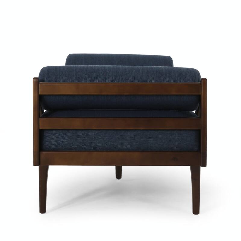 Rustic Upholstered Indoor Chaise Lounge for Living Room, Bedroom, Interior Space