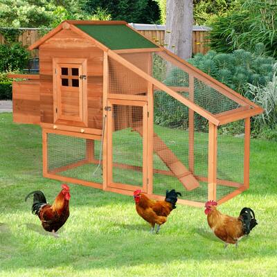 Large Wooden Outdoor Hen Cage Bunny Hutch with Ventilation Door
