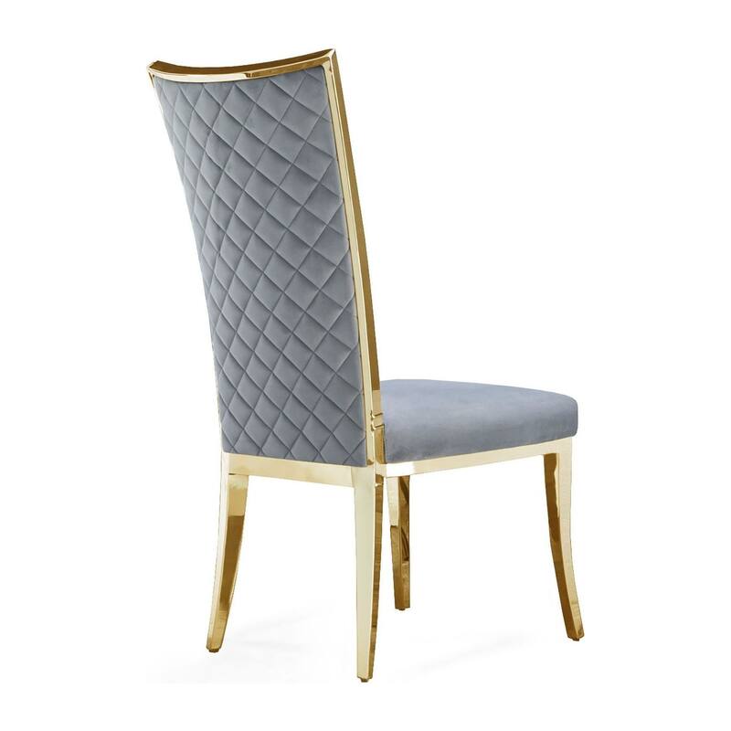 Massimo Titanium Gold Stainless Steel Dining Chair, Set of 2