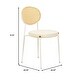 preview thumbnail 80 of 78, Leisuremod Euston Modern Dining Chair Upholstered Velvet or Leather Seat Wicker Back Accent Chair for Home Living Room & Kitchen