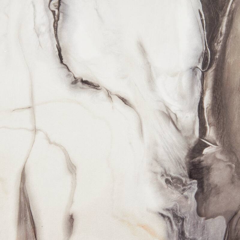 Roundhill Furniture Cavira 5-Piece Modern Faux Marble Dining Set, Counter Height Table with 4 Upholstered Chairs