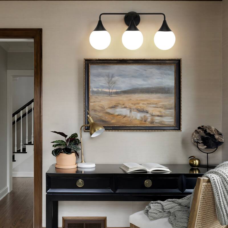 Dimmable Vanity Light with Clear Glass Shade