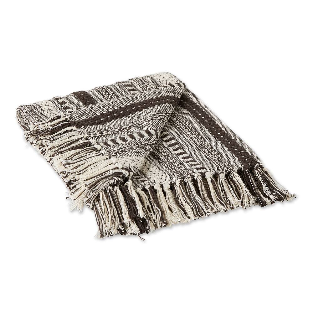 DII Braided Stripe Decorative Throw