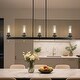 preview thumbnail 1 of 9, Modern Industrial 3/5-Light Chandelier Black Gold Kitchen Island Light Fixture with Clear Glass for Dining Room
