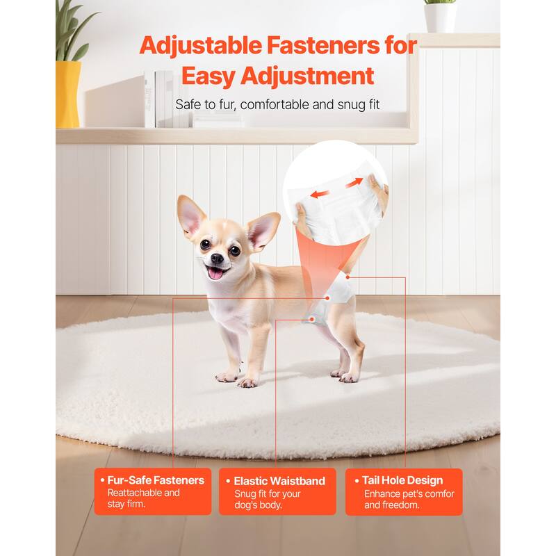 UIMOSO Disposable Dog Diapers, Super Absorbent Female Dog Diapers, 360° Leak-Proof Female Doggy Pet Diaper