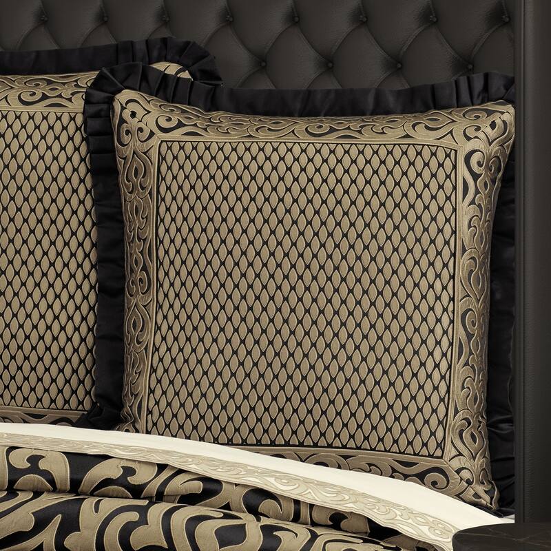 Bolero Black And Gold Euro Sham