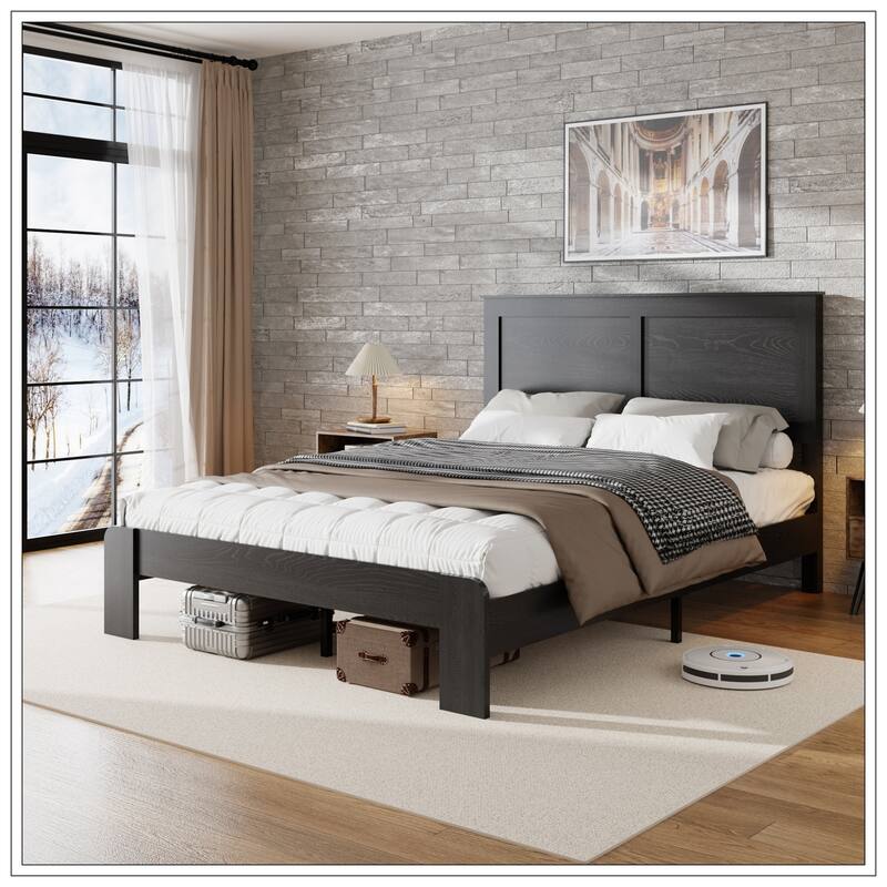 Wood Platform Bed Frame For Bedroom