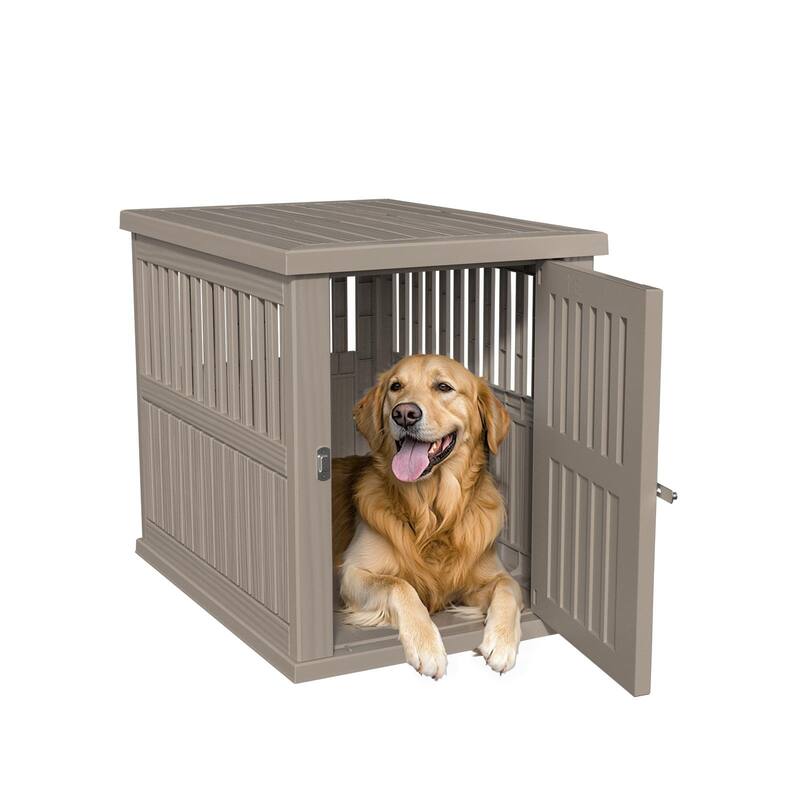 128 Light Coffee Indoor Dog Cage Cozy Retreat - Beige