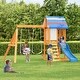 preview thumbnail 14 of 21, Versatile Playset with Slide Swings and Climbing Wall