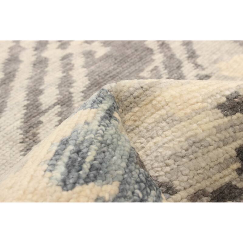 ECARPETGALLERY Hand-knotted Mystique Light Grey Wool Rug - 2'8 x 9'10