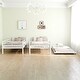 preview thumbnail 11 of 16, White Bunk Bed with Guardrail, Twin Over Twin Size