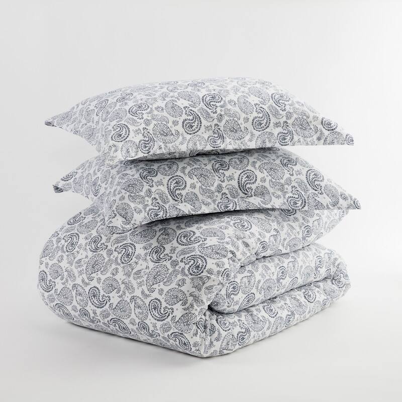 Simply Soft Oversized 3-piece Paisley Print Duvet Cover Set