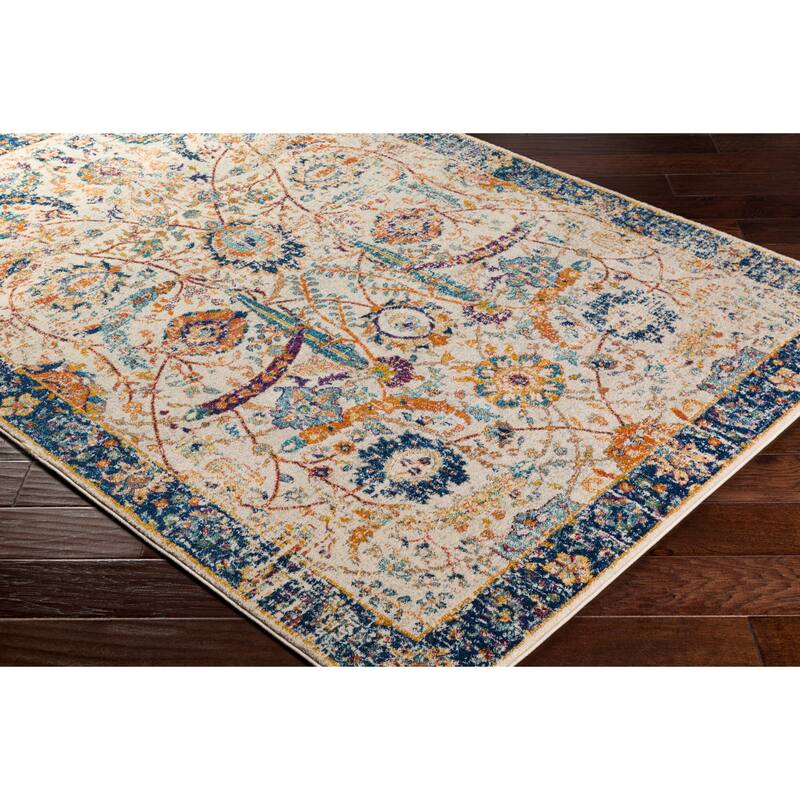 Livabliss Spyglass Vintage Medallion Indoor Area Rug