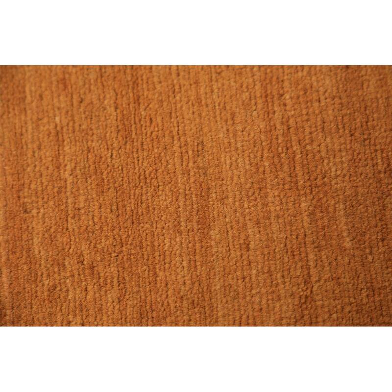 Rust Gabbeh Oriental Runner Rug Hand-Knotted Wool Carpet - 3'5" x 6'6"
