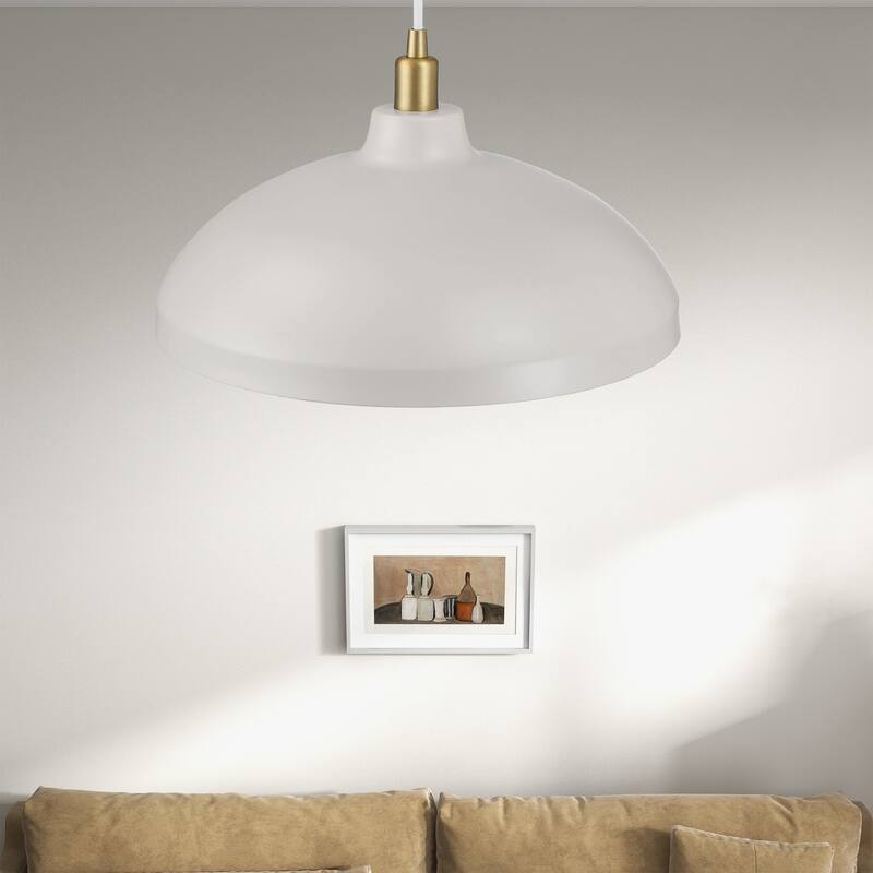 Sockras Single Dome Pendant Lamp with Gold Brass Accents