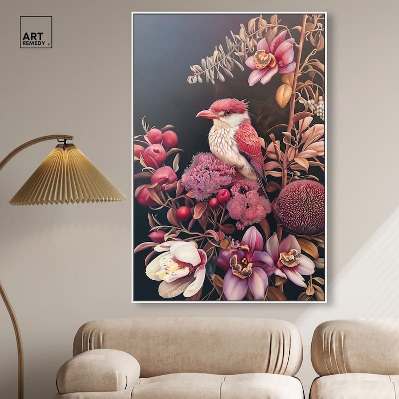 Bird and Bloom Canvas by Art Remedy