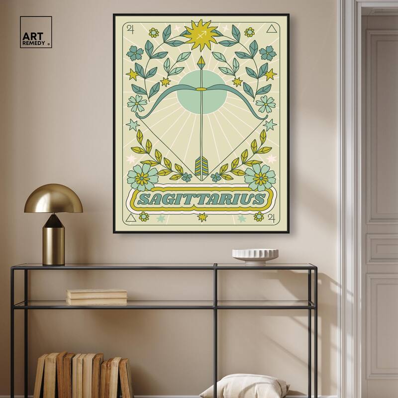 Sagittarius Stars Card Canvas by Art Remedy