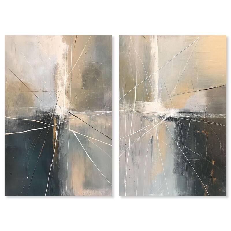 Contemporary Set Canvas Set of 2 by Art Remedy, Gallery Wrapped - 30" x 45"
