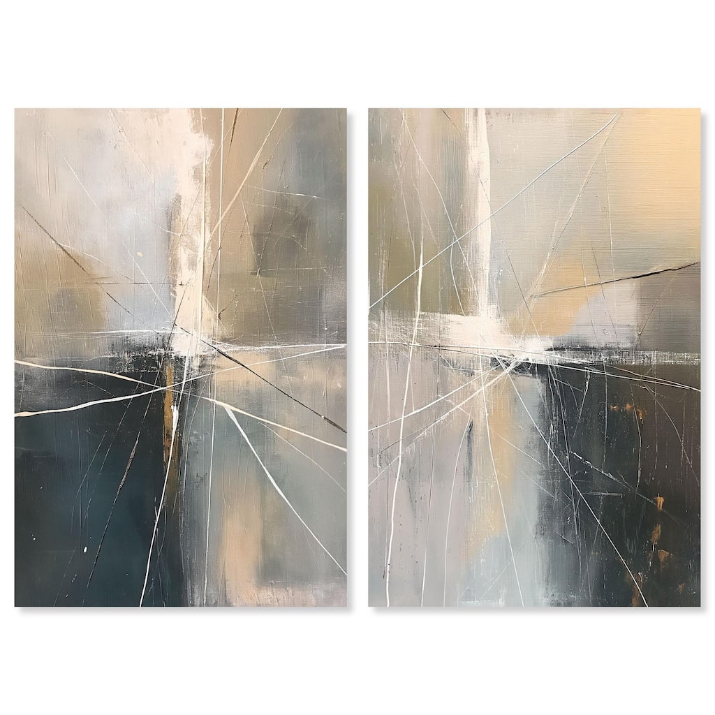 Contemporary Set Canvas Set of 2 by Art Remedy, Gallery Wrapped
