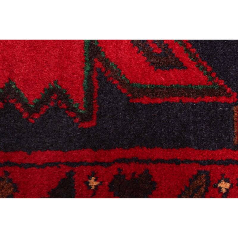 ECARPETGALLERY Hand-knotted Teimani Red Wool Rug - 3'6 x 6'6