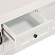 preview thumbnail 6 of 7, White Solid Wood 2-Drawer Entryway Storage Bench