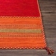 preview thumbnail 2 of 26, Hand-Woven Recar Stripe Reversible Area Rug