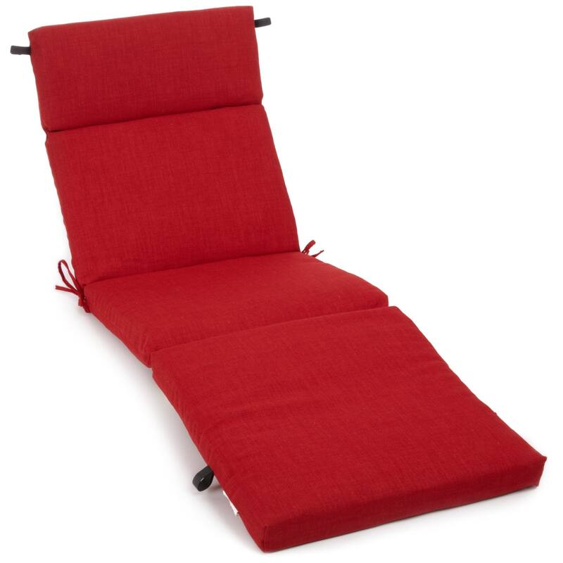 72-inch by 24-inch Outdoor Chaise Lounge Cushion - 24" x 72" - Paprika