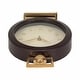 preview thumbnail 7 of 7, Sagebrook Home 9" Jansen Round Gold And Brown Desk Clock - 7" x 3" x 9"