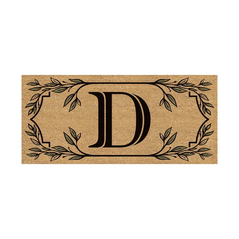Monogram Flocked Sassafras Coir Switch Mat - D