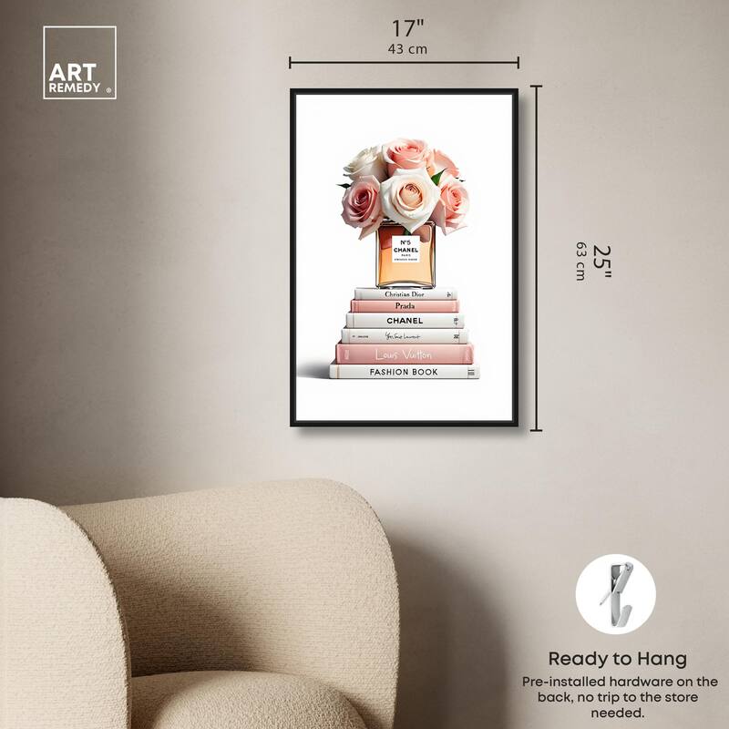 Rose Reads Rouge Canvas by Art Remedy