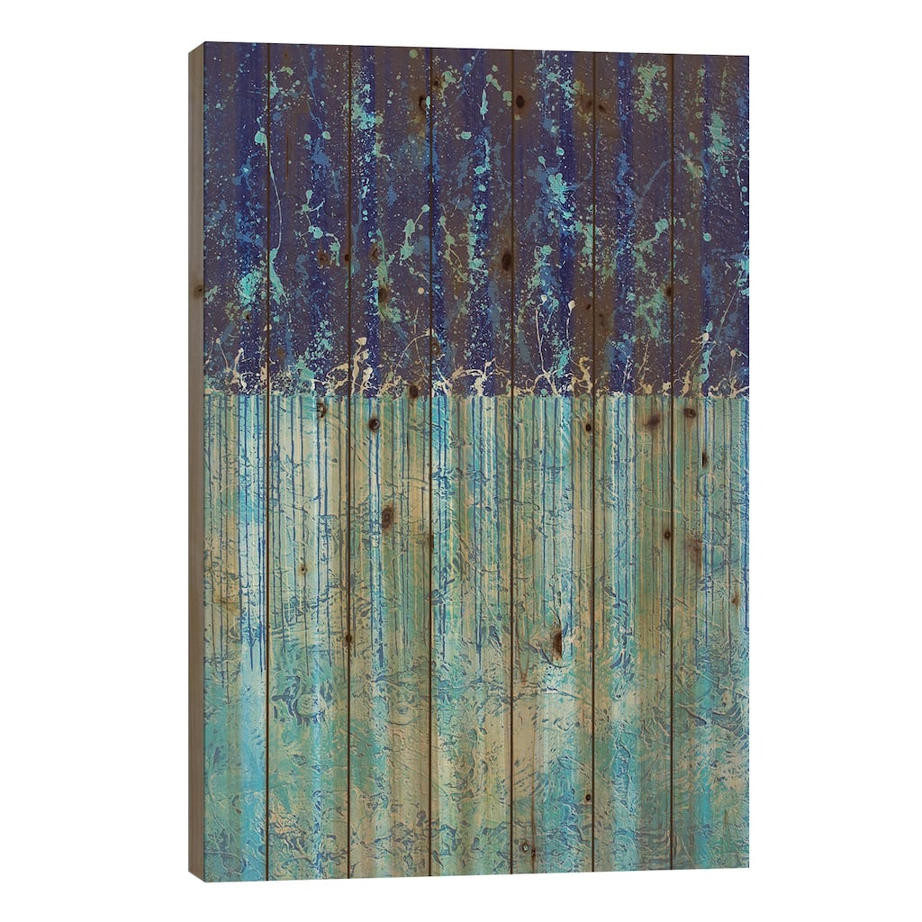Bubble Over Print On Wood by Nancy Eckels - Multi-Color
