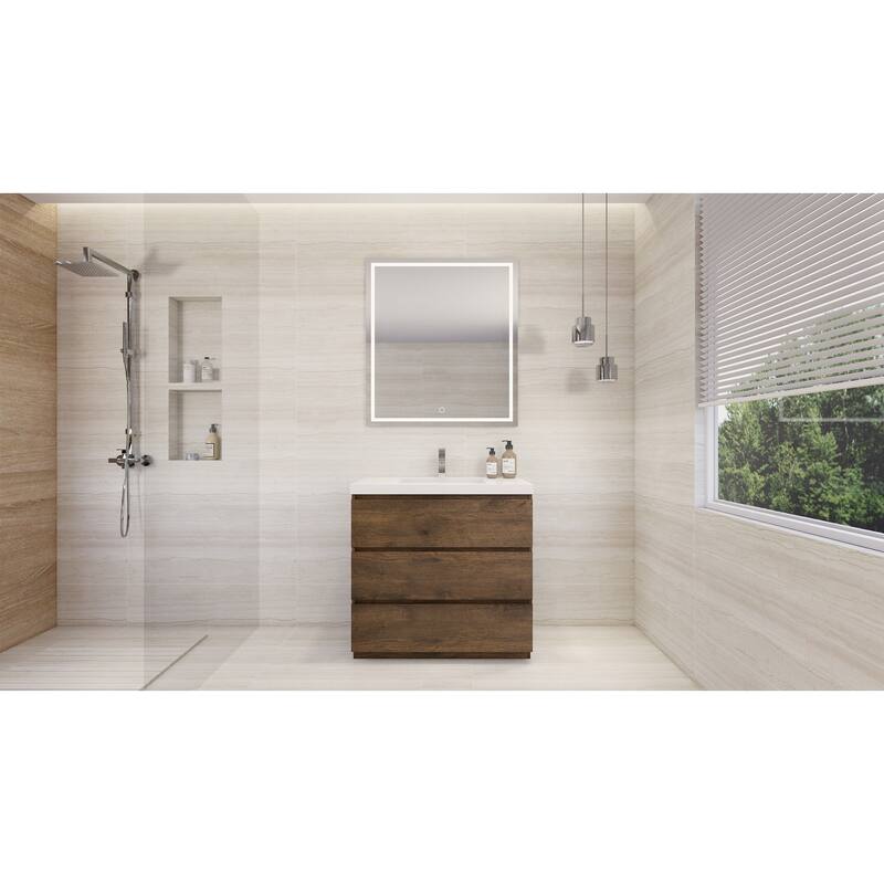 Aron 36'' Freestanding Vanity with Reinforced Acrylic Sink