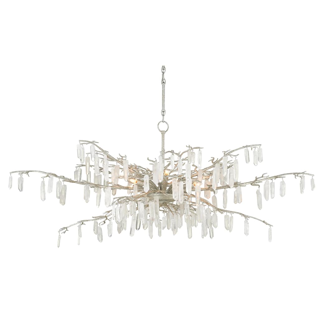 Currey & Company Forest Dawn Silver Chandelier - 23"h x 60.25"dia