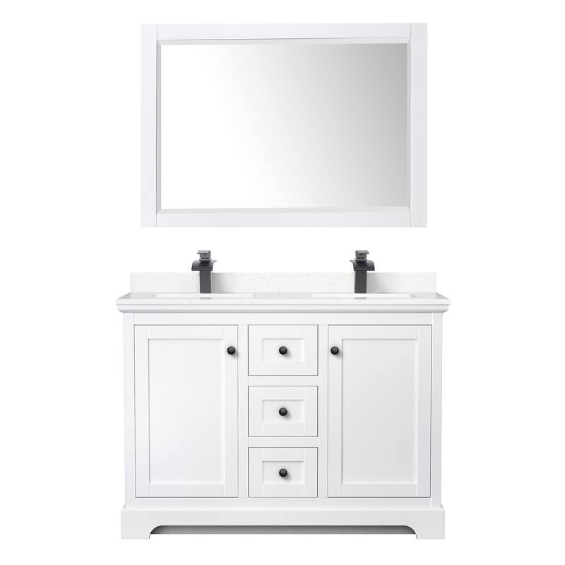 Wyndham Collection Avery 48" Free Standing Double Basin Vanity Set