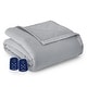preview thumbnail 7 of 16, Shavel Micro Flannel® Quilted Electric Heated Blanket Full - Greystone