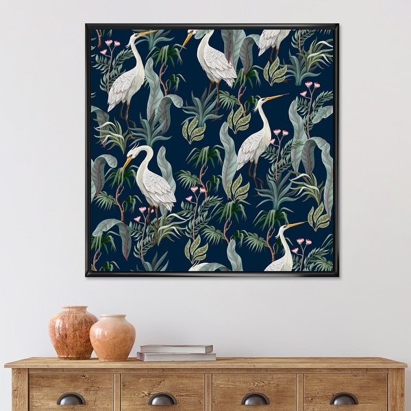 Designart 'Chinoiserie With Birds and Peonies VII' Traditional Framed Canvas Wall Art Print. Opens flyout.