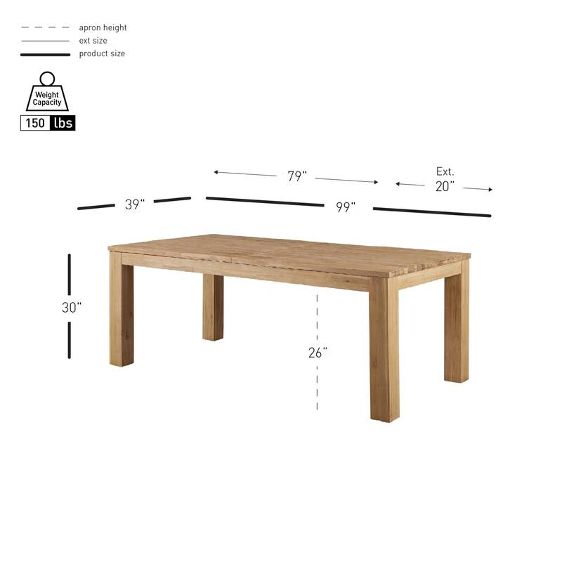 NPD Furniture Bedford Butterfly Dining Table with 20 Inch Extension