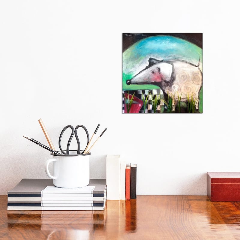iCanvas "Fancy Dog At Picnic" by Tim Nyberg Canvas Print - 12x12x0.75