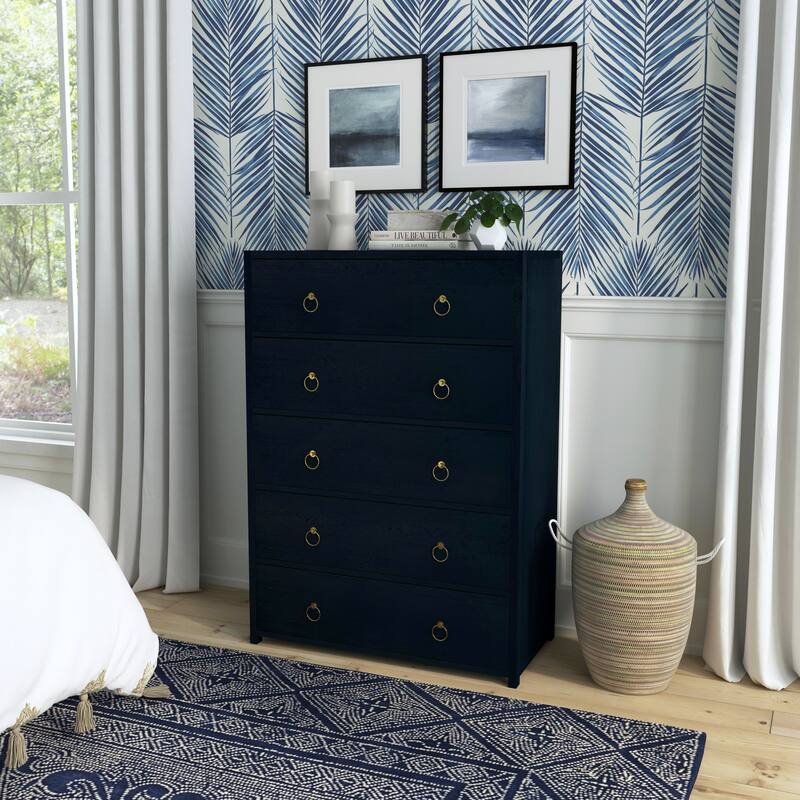Lark 5-Drawer Dresser - Navy