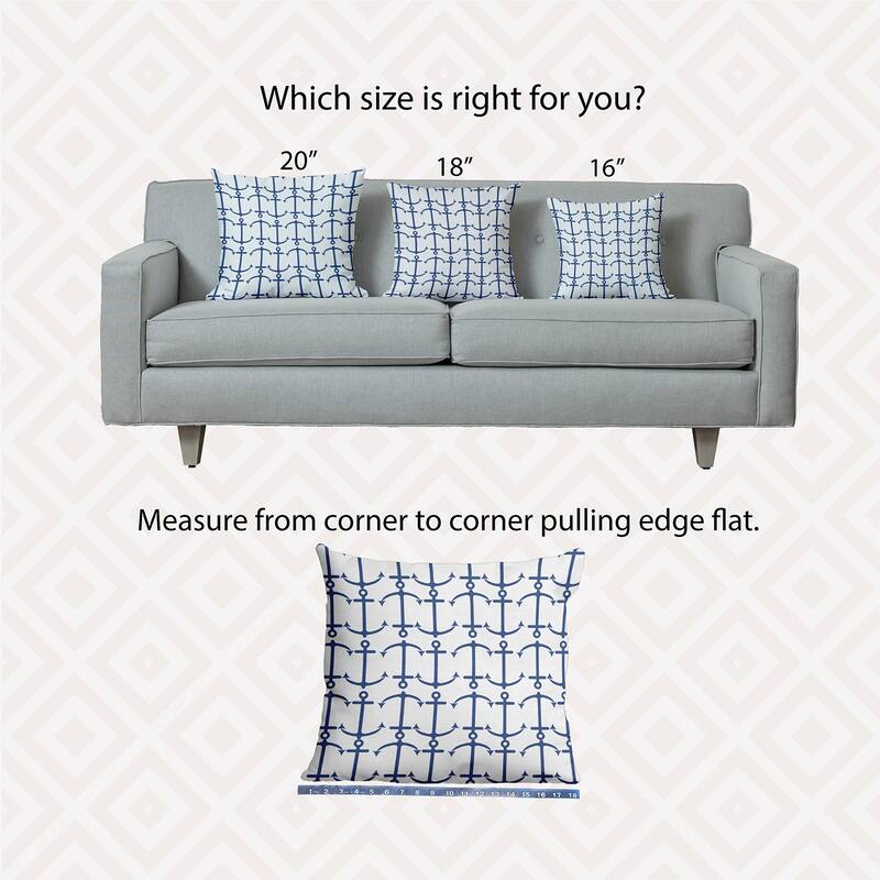 Anchor Pattern Polyester Indoor Pillow