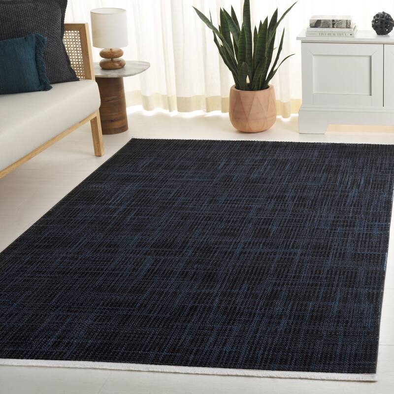 SAFAVIEH Mila Adelmira Modern & Contemporary Rug - 4' x 6' - Dark Blue/Black