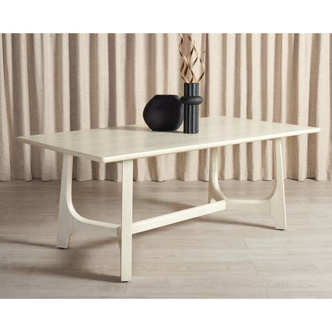 SAFAVIEH Couture Adelee Wood Rectangle Dining Table - 76 IN W x 40 IN D x 30 IN H