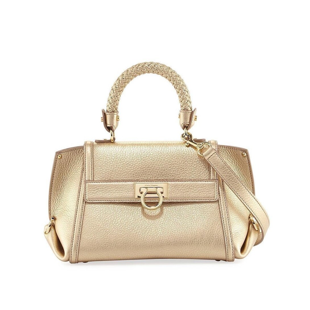 ferragamo gold bag