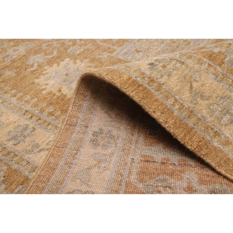 ECARPETGALLERY Hand-knotted Jamshidpour Light Brown Wool Rug - 9'0 x 12'0