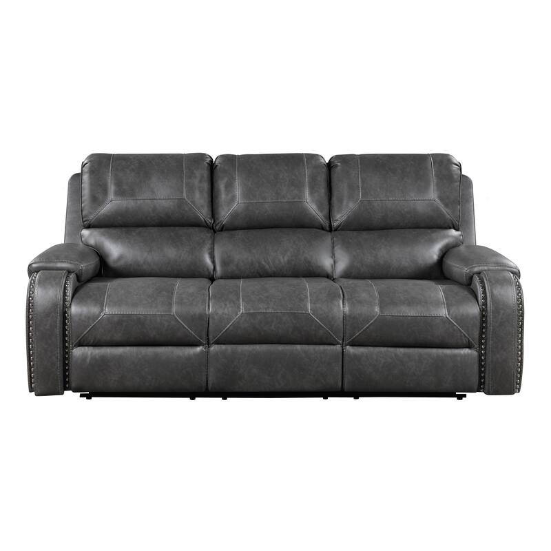 Ashton Faux Leather 3-Piece Manual Reclining Living Room Sofa Set