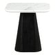 preview thumbnail 9 of 7, Furniture of America Tonix Modern White and Black Square Faux Marble Top End Table